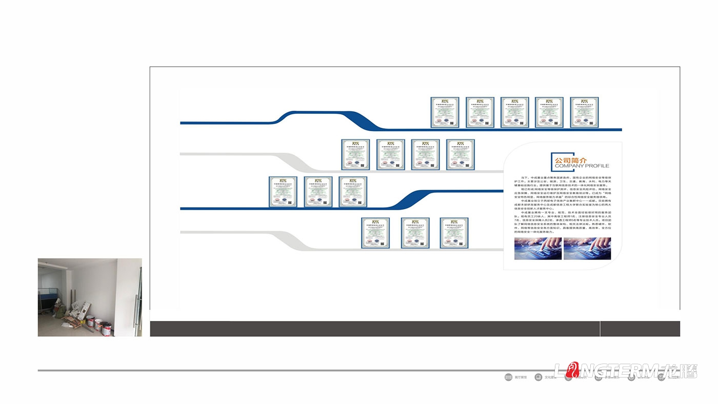 中成基業(yè)消安智能網絡安全技術文化墻設計效果